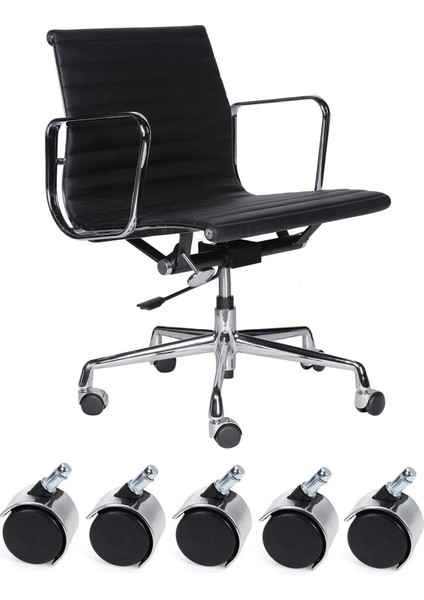 Ofis Büro Koltuk Tekerleği 5 Adet Sekmanlı Teker Ayak Için Metalik Gri Çalışma Koltuğu Yedek Parça fiyatları