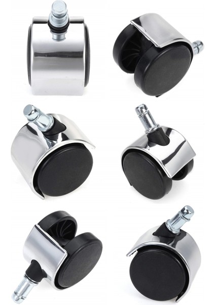 Ofis Büro Koltuk Tekerleği 5 Adet Sekmanlı Teker Ayak Için Metalik Gri Çalışma Koltuğu Yedek Parça modelleri