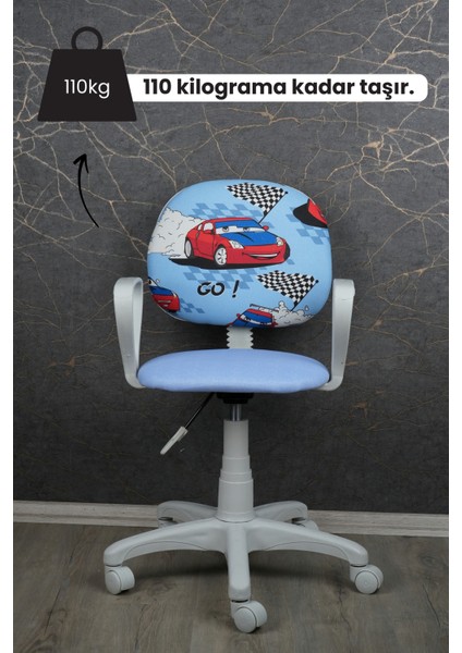 Çocuk Odası Sandalyesi Ders Çalışma Ofis Koltuğu Öğrenci Sandalye Beyaz Tekerli Yükseklik Ayarlı fiyatları