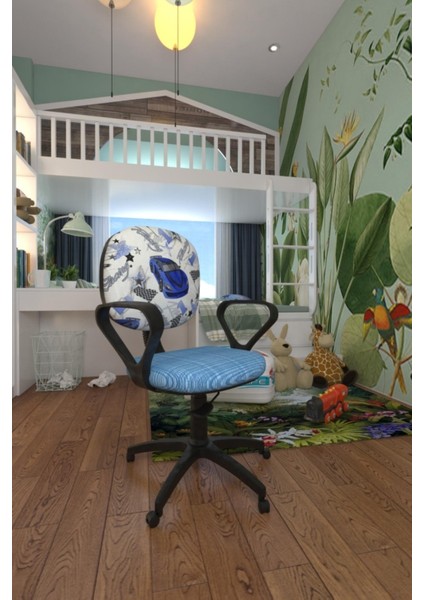 Çocuk Odası Ders Çalışma Ofis Koltuğu Amortisörlü Tekerlekli Faaliyet Sekreter Bilgisayar Sandalyesi fiyatları