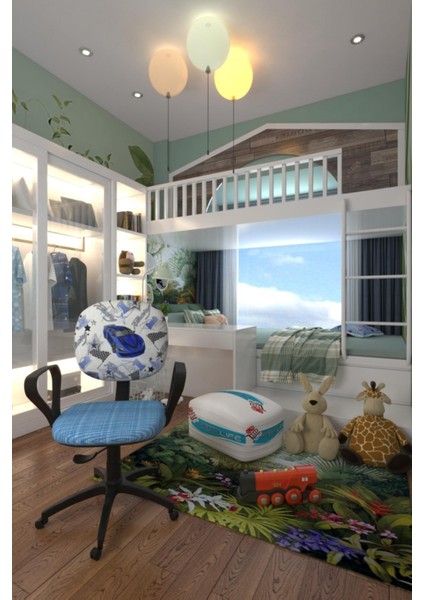 Çocuk Odası Ders Çalışma Ofis Koltuğu Amortisörlü Tekerlekli Faaliyet Sekreter Bilgisayar Sandalyesi modelleri