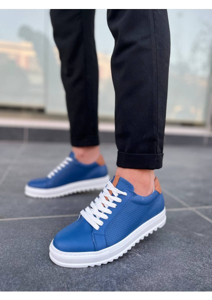 Kb-Dx2 Kuback Mavi Deri Günlük Erkek Ayakkabı modelleri
