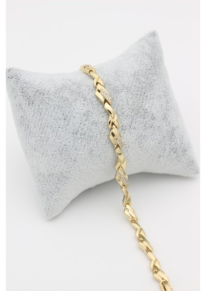 Stil Incisi/xupıng Jewelry Sarmaşık Zirkon Taşlı Bileklik