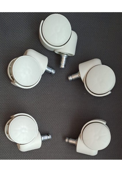 Ofis Müdür Çalışma Koltukları Için Sekmanlı Tekerlek Seti 5li Set Üniversal Krem Beyaz Açık Gri modelleri