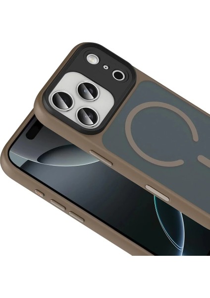 Apple Iphone 17 Pro Max Kılıf Mat Arka Yüzey Wireless Şarj Özellikli Flet Magsafe Kapak fiyatları