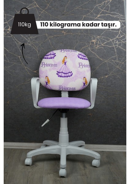 Çocuk Odası Sandalyesi Ders Çalışma Ofis Koltuğu Öğrenci Sandalye Beyaz Tekerli Yükseklik Ayarlı fırsatları