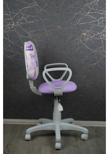 Çocuk Odası Sandalyesi Ders Çalışma Ofis Koltuğu Öğrenci Sandalye Beyaz Tekerli Yükseklik Ayarlı indirimleri