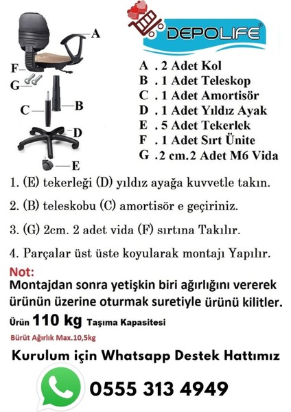 Çocuk Odası Ders Çalışma Ofis Koltuğu Amortisörlü Tekerlekli Faaliyet Sekreter Bilgisayar Sandalyesi
