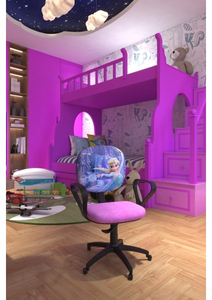 Çocuk Odası Ders Çalışma Ofis Koltuğu Amortisörlü Tekerlekli Faaliyet Sekreter Bilgisayar Sandalyesi modelleri