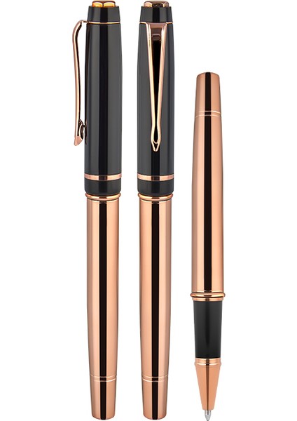 Kişiye Özel Isim Baskılı Rose Gold Tükenmez Kalem Prestij Lüx Kutulu Roller Kalem Imza Kalemi fırsatları