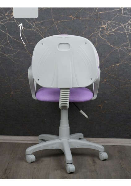 Çocuk Odası Ders Çalışma Ofis Koltuğu Öğrenci Sandalyesi Araba Prenses Tekerli Yükseklik Ayarı