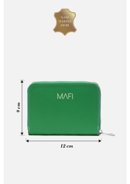 Lume %100 Hakiki Deri Yeşil Fermuarlı Mini Cüzdan fiyatları
