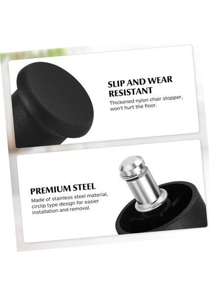 Ofis Büro Koltuk Tekerlek Için 5 Adet Sekmanlı Teker Sabit Çalışma Koltuğu Sabitleyici indirimleri