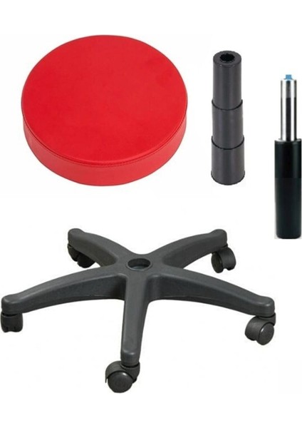 Döner Ofis Kasiyer Taburesi Tekerlekli Deri Döşeme Oturak Eczane Laboratuvar Büro Çalışma Koltuğu modelleri