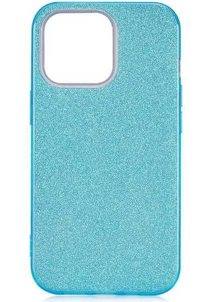 iPhone 13 Pro Max Kılıf Tkdw Shining Silikon-Mavi