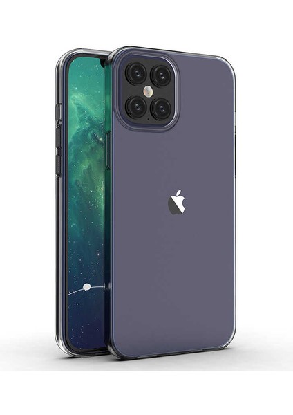 iPhone 12 Pro Max Uyumlu Tkdw Süper Silikon Kapak-Renksiz modelleri