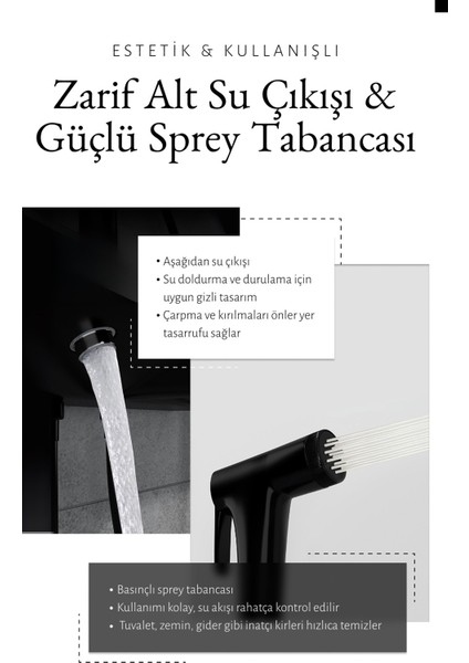 Premium Siyah Duş Sistemi Seti - 4 Fonksiyonlu Yağmur Duş Başlığı, Temperli Cam Raf, Masajlı El Duşu fırsatları