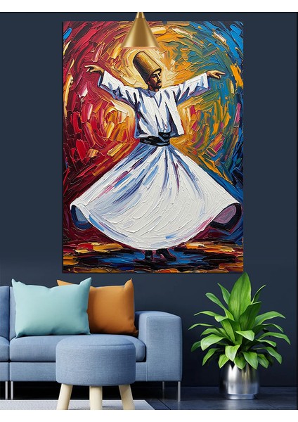 Semazen Dönen Derviş Dekoratif Kanvas - Mdf Ahşap Tablo fiyatları