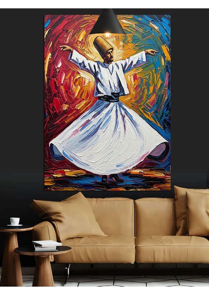 Semazen Dönen Derviş Dekoratif Kanvas - Mdf Ahşap Tablo modelleri