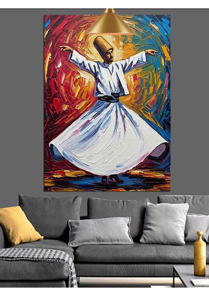 Semazen Dönen Derviş Dekoratif Kanvas - Mdf Ahşap Tablo fırsatları