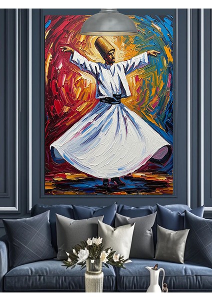 Semazen Dönen Derviş Dekoratif Kanvas - Mdf Ahşap Tablo indirimleri