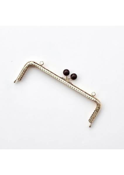 Köşeli Yanık Kahve Inci Boncuklu Işleme Baskılı Askılıklı Çanta ve Cüzdan Bursu - Klipsi Altın 20 cm fiyatları