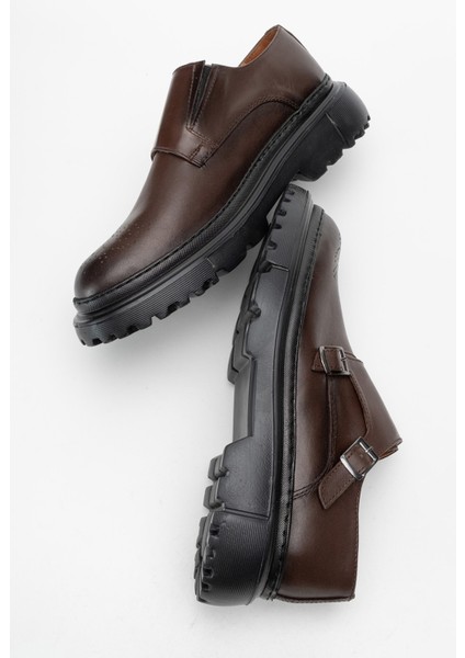 Erkek Klasik Kalın Tabanlı Deri Ayakkabı