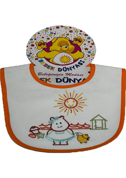 Turuncu Kız Bebek Baskılı ve Yeşil Yavru Köpek Baskılı Yeşil Bebek Önlüğü fiyatları