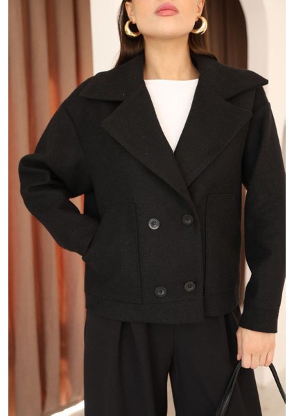 Kadın Siyah Kısa Kaşe Ceket fiyatları