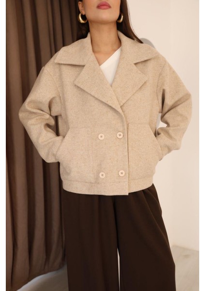 Kadın Bej Kısa Kaşe Ceket fiyatları