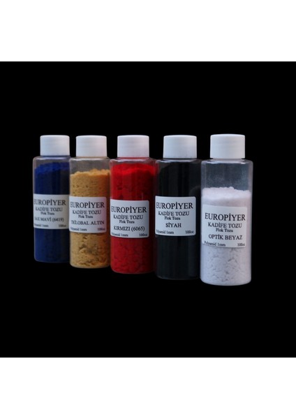 Kadife Tozu 5’li Renk Seti – Sax Mavi, Siyah, Kırmızı, Optik Beyaz, Altın Sarısı fırsatları