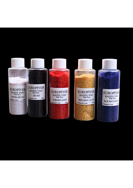 Kadife Tozu 5’li Renk Seti – Sax Mavi, Siyah, Kırmızı, Optik Beyaz, Altın Sarısı indirimleri