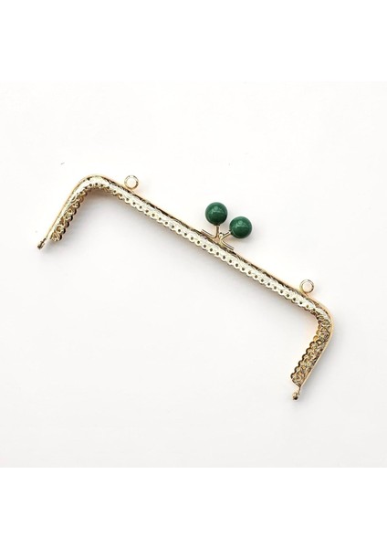 Köşeli Zümrüt Yeşil Inci Boncuklu Işleme Baskılı Askılıklı Çanta ve Cüzdan Bursu - Klipsi Altın 20 cm fiyatları