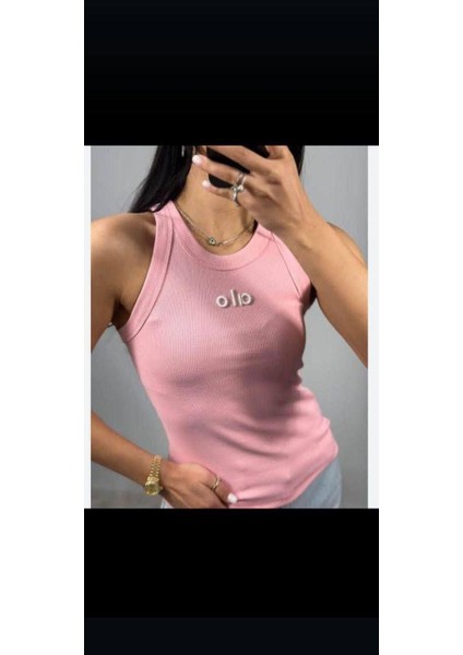 Pembe Halter Yaka Atlet