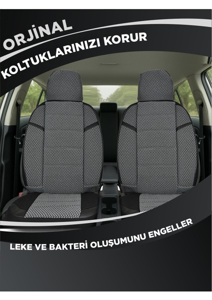 Universal Oto Koltuk Kılıfı Ön Arka Tam Set Sirius Kırmızı Serisi