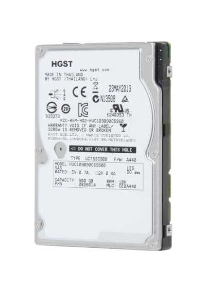 HUC109090CSS600 Uyumlu 900GB 10K 2.5'' Sas Sunucu Hard Disk Refrubıshed