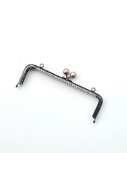 Köşeli Vizon Inci Boncuklu Işleme Baskılı Askılıklı Çanta ve Cüzdan Bursu - Klipsi Gri 20 cm fiyatları