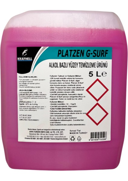 Alkol Bazlı Yüzey Temizleme Sıvısı