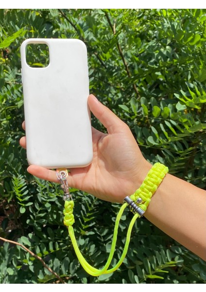 Tüm Kılıflara Uyumlu Neon Sarı Bileklik Telefon Askısı indirimleri
