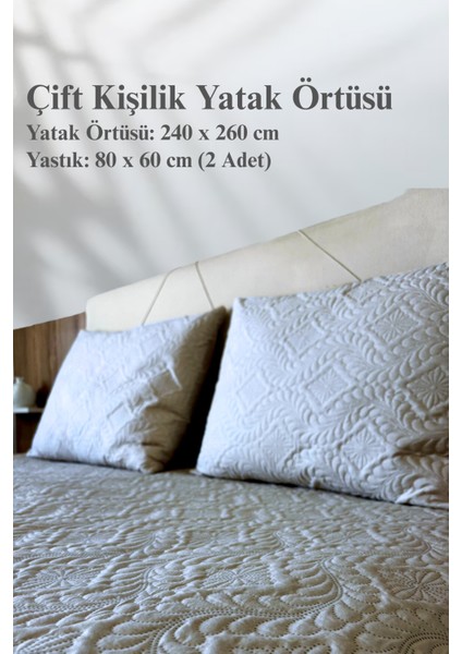 Çift Kişilik Yatak Örtüsü Kapitoneli