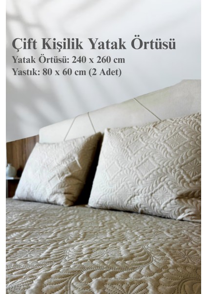 Çift Kişilik Yatak Örtüsü Kapitoneli