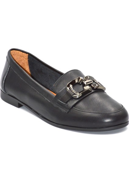 Kadın Siyah Hakiki Deri Tokalı Loafer Günlük Ayakkabı fiyatları