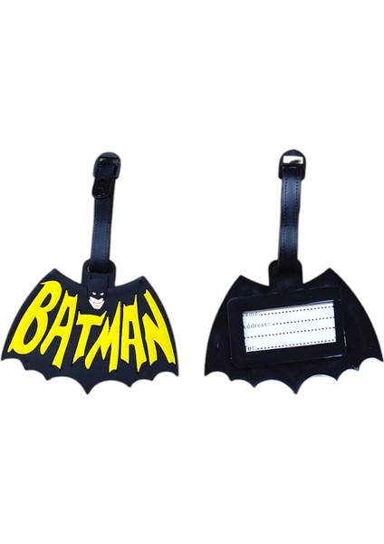 Çanta Bavul Valiz Isimlik Etiketi Renkli Silikon Esnek Mascot ve Uyarı Yazılı ( Batman ) Okul Çantası, Sırt Çantası, Spor Çantası, El Valizi, Bagaj Çanta Aksesuarı ve Charm modelleri