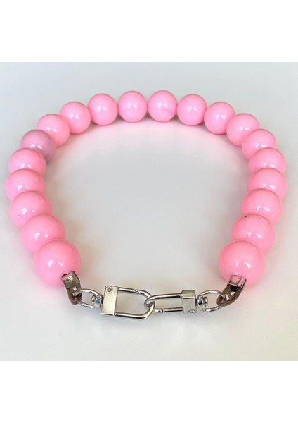 Akrilik Mat Çanta Sapı BA-0080 45 cm Bebe Pembe