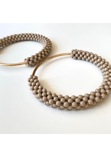 Çanta Sapı Vizon Incili Altın Halka Detaylı BA-0136