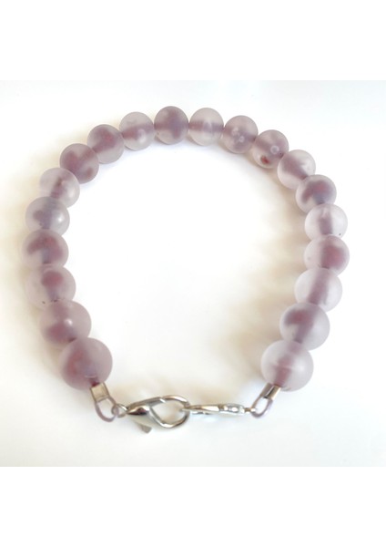 Akrilik Buzlu Çanta Sapı BA-0078 45 cm Şeffaf Içi Mürdüm