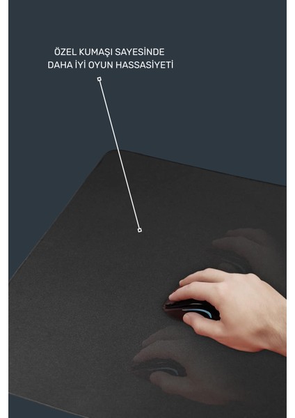 Tıger Track Gaming Mouse Pad 30X25 cm – Pürüzsüz Yüzey, Profesyonel Oyun Deneyimi