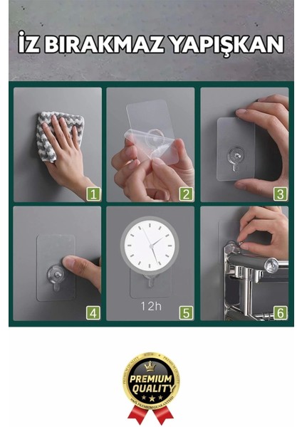 Süper Sağlam Iz Bırakmaz Çerçeve Tablo Banyo Mutfak Ultra Güçlü Yapışkanlı Çivisiz Askı 3 Adet fırsatları