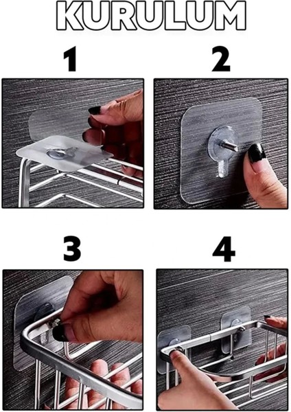 Süper Sağlam Iz Bırakmaz Çerçeve Tablo Banyo Mutfak Ultra Güçlü Yapışkanlı Çivisiz Askı 3 Adet indirimleri