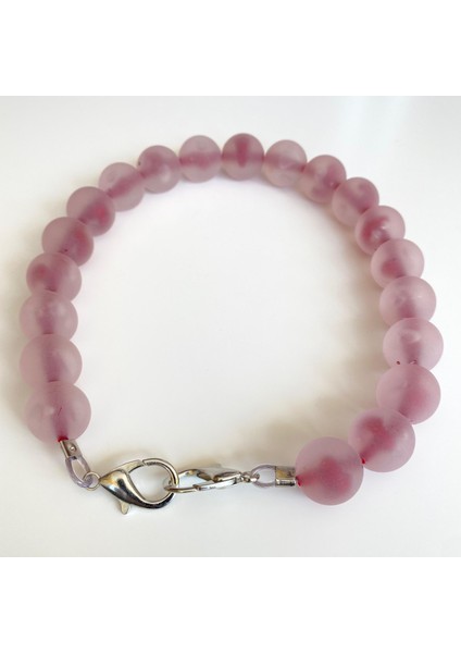 Akrilik Buzlu Çanta Sapı BA-0078 45 cm Şeffaf Içi Pembe